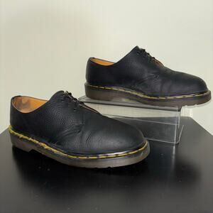 Vintage Dr. Martens 1461Z Made in England Black Pebbled Leather Shoes Men’s 8